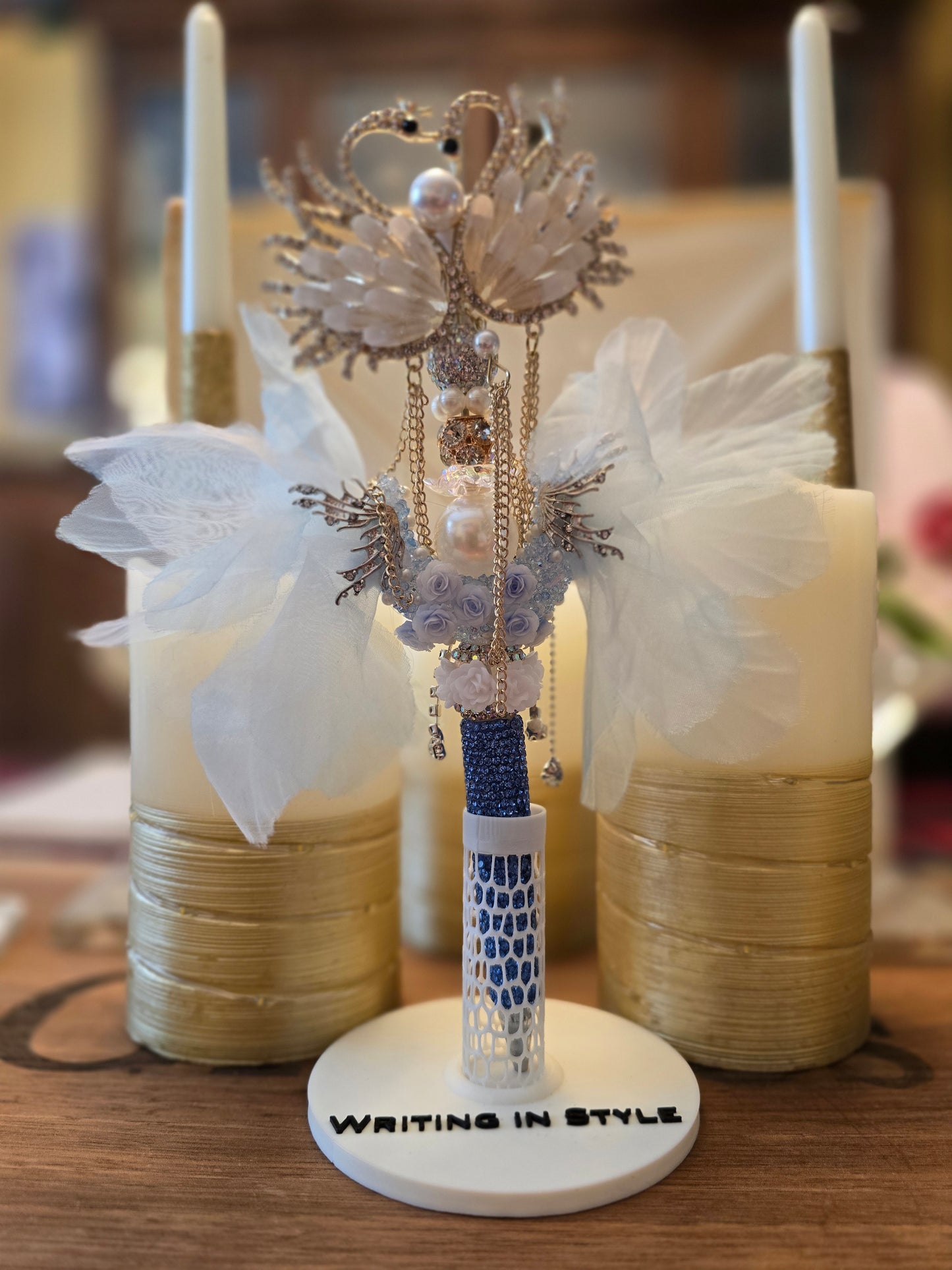 Collector's Swan Reverie Luxe Beaded Pen – Ethereal Couture