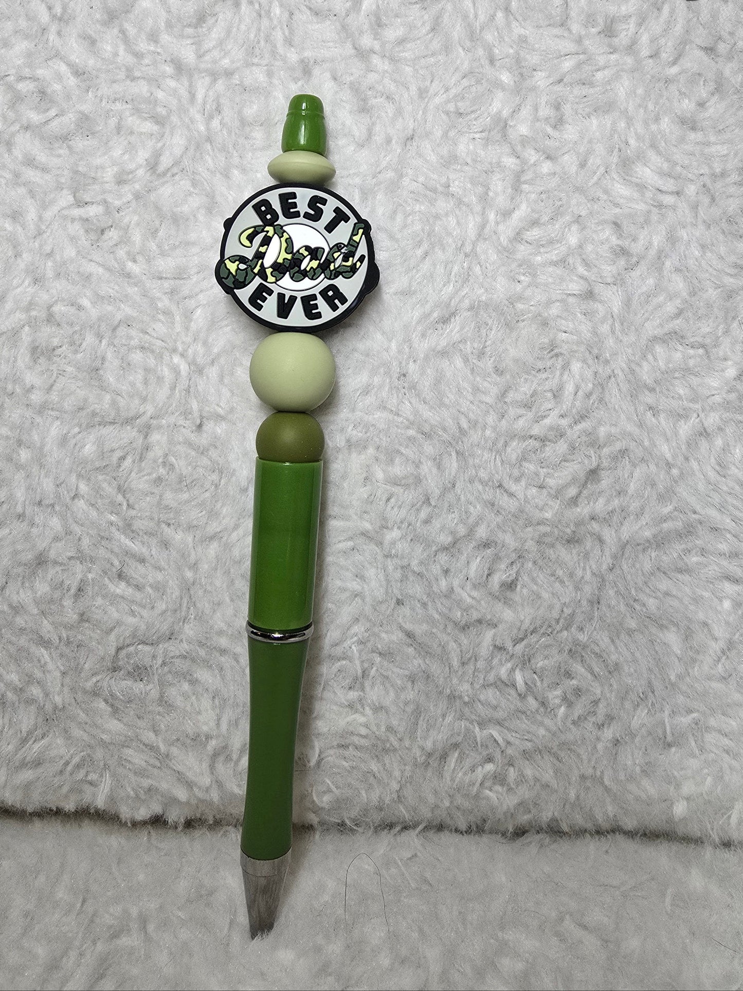 Best Dad Ever Beaded Pen – Classic Green