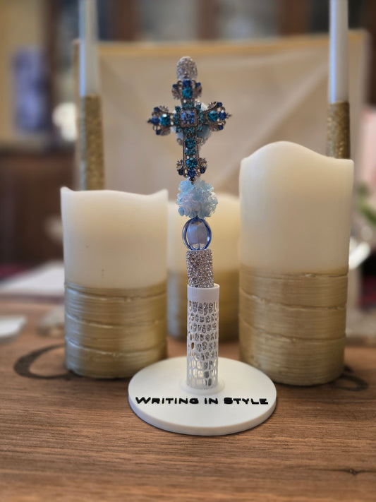 Collector's Sapphire Cross Beaded Pen – Faith & Grace Collection