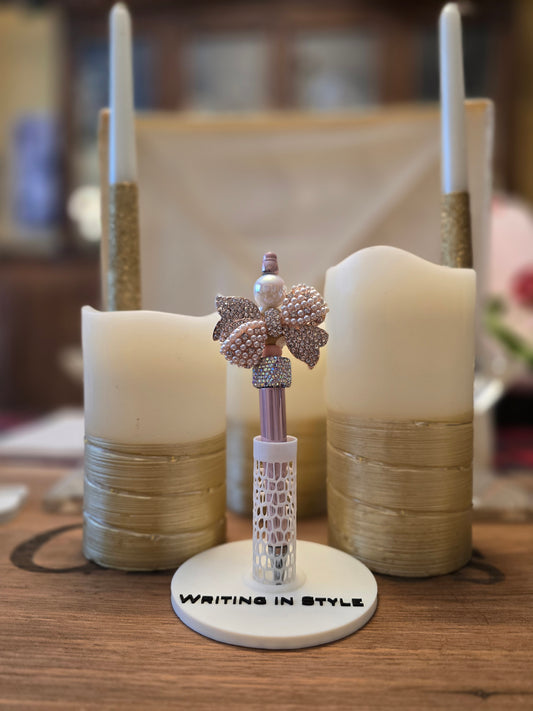 Collector's Pearl Grace Beaded Pen – Soft Elegance