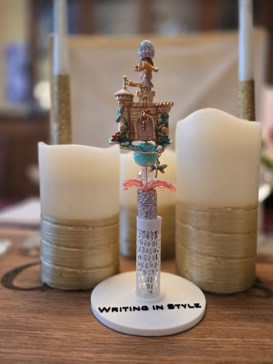 Collector's Enchanted Storybook Castle Beaded Pen – Whimsical Couture Style