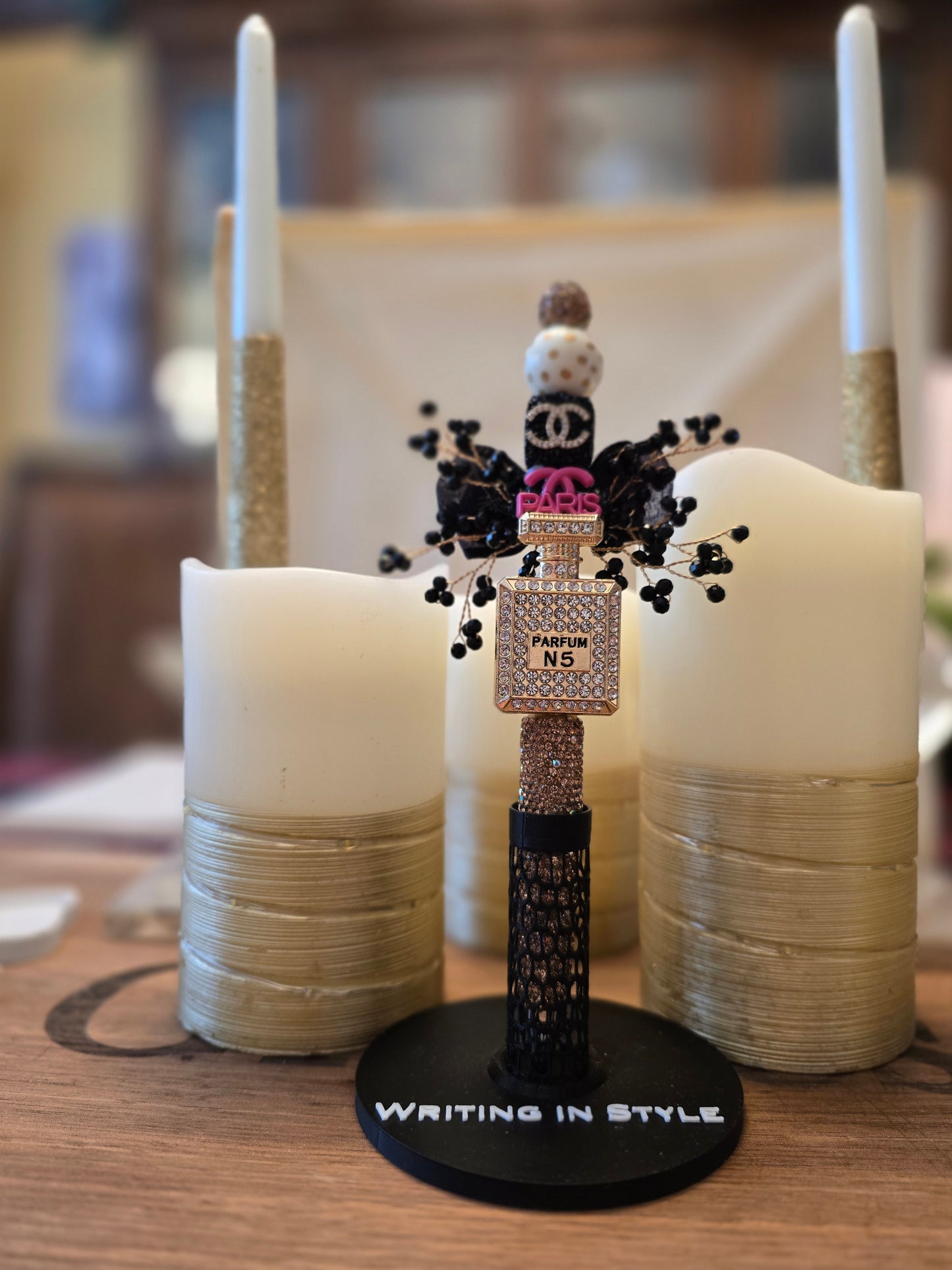 Collector's Paris No. 5 Couture Luxe Beaded Pen – Fashion House Glamour