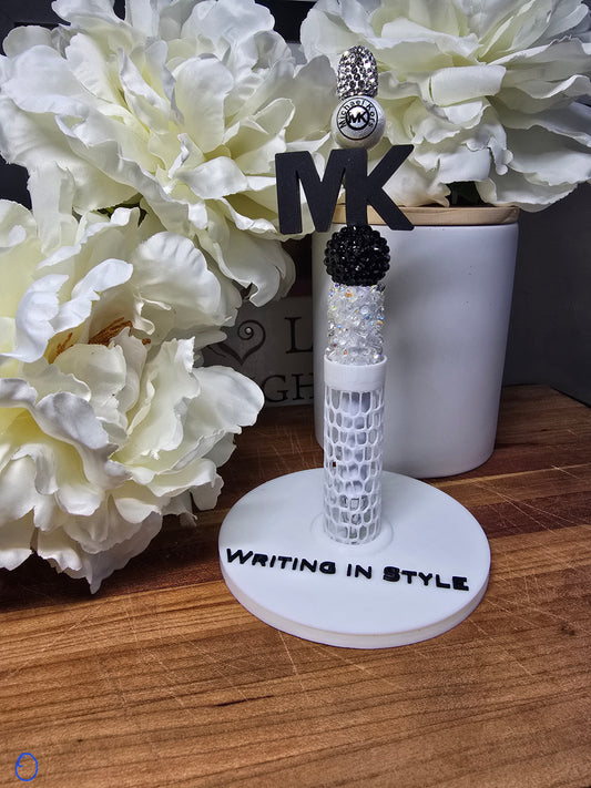 Monochrome Initial Beaded Pen