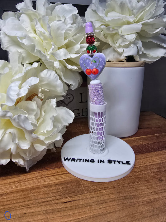 Cherry Heart Love Note Pen – Lavender Edition