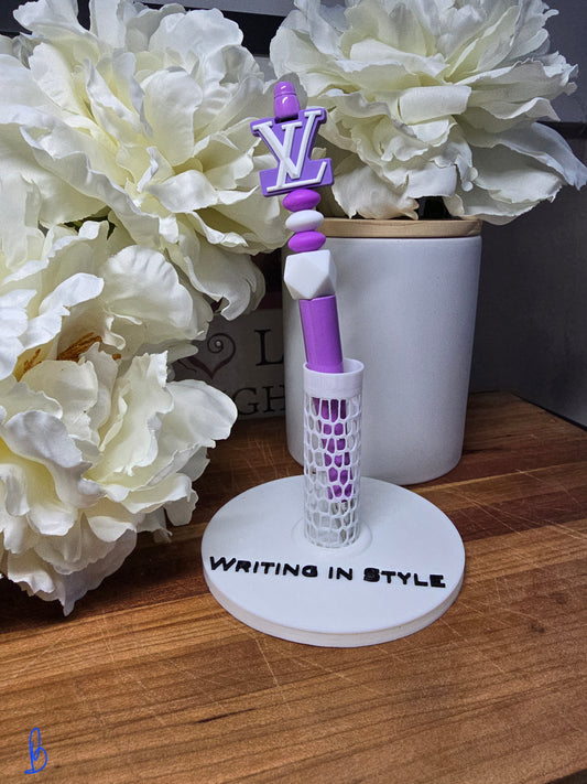 Violet Icon Pop Luxe Beaded Pen | Playful Designer-Inspired