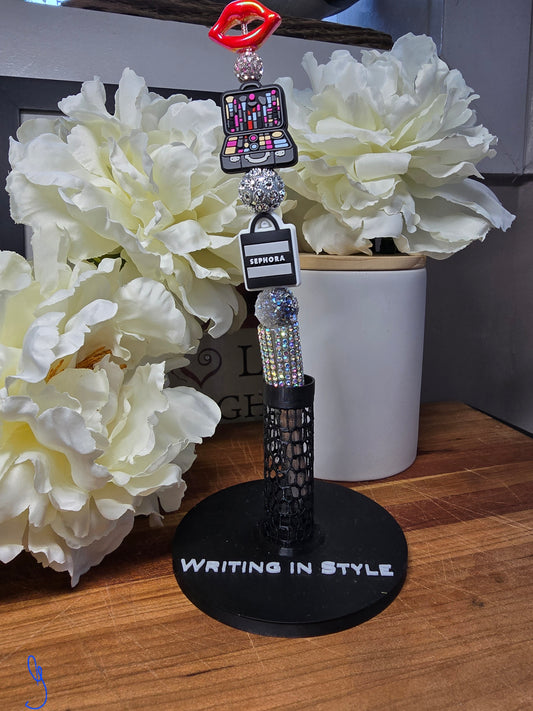 Makeup Lover Beaded Pen – Glam Beauty Addict Gift