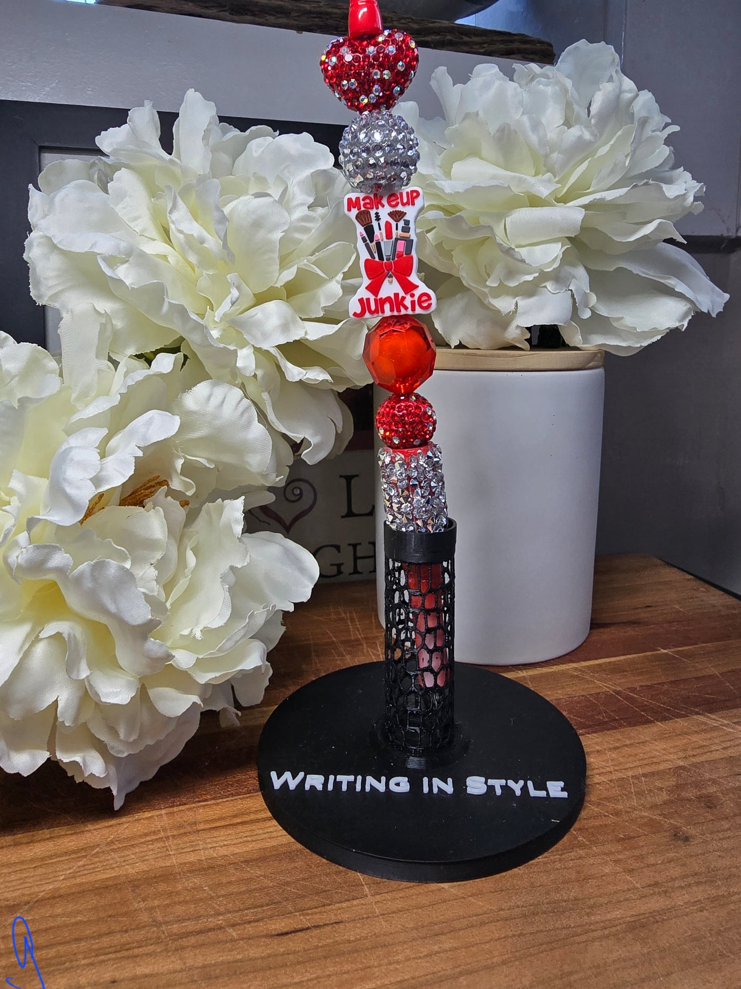 Makeup Junkie Beaded Pen – Glam Beauty Lover Gift