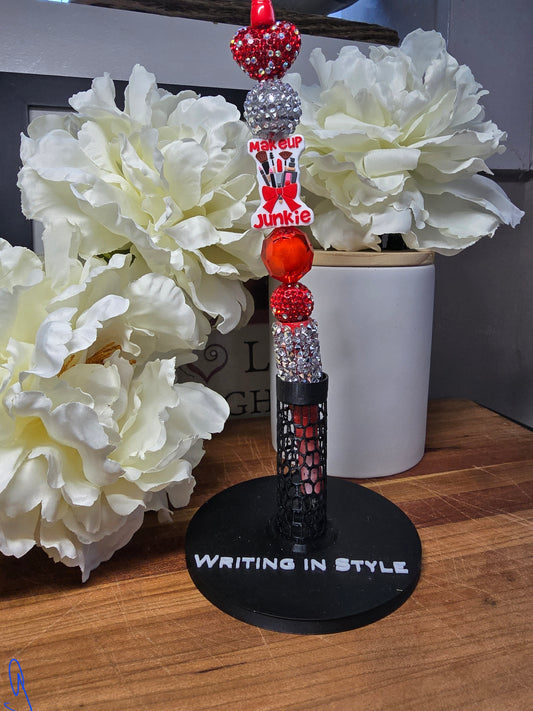 Makeup Junkie Beaded Pen – Glam Beauty Lover Gift