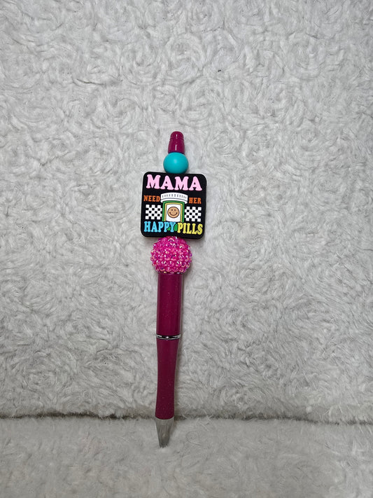 Mama’s Happy Pills Beaded Pen