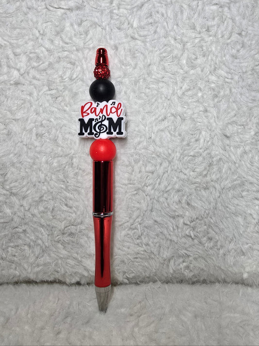 Band Mom Beaded Pen – Classic Red