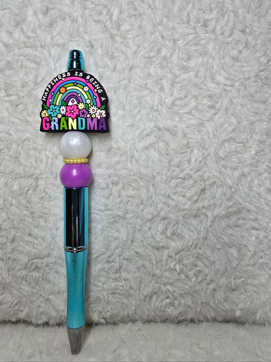 Happiness Is Being a Grandma – Rainbow Beaded Pen